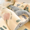 Milk fleece conjunto de cuatro piezas nuevo otoño invierno más fleece y más grueso conjunto de cama de tres piezas student single dorm single edredón details Picture